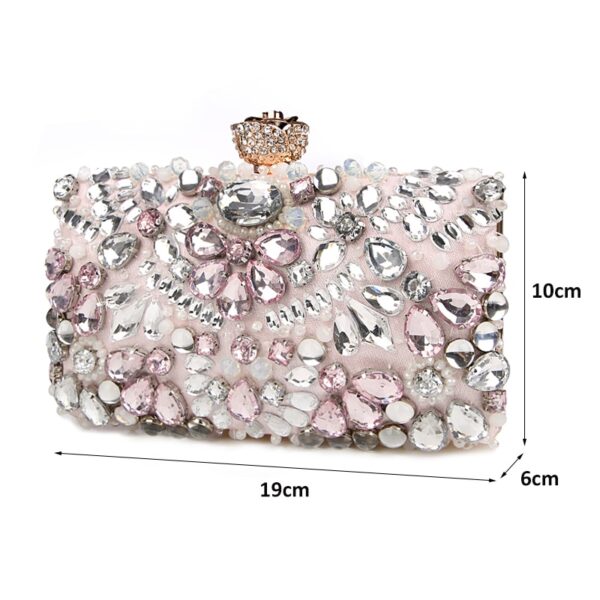 Luxy Moon Rhinestone Clutch Handbag – Wedding & Party Sparkle
