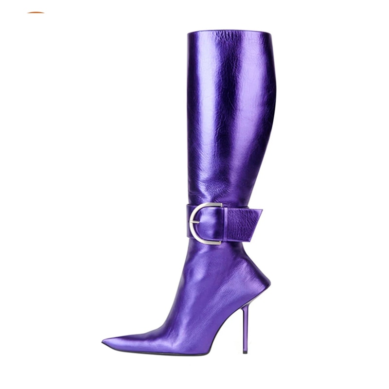 Knee High Pointed Toe Boots – Women’s Zipper Fashion Boots - Image 7