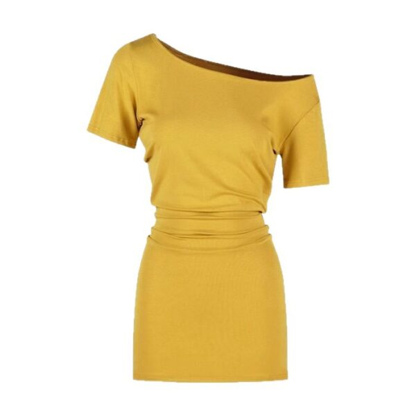 Sexy Shoulder-Baring Asymmetrical Sleeveless Dress for Women, Summer New Style, Fitted Slimming High-End Look, Bodycon Mini Dress