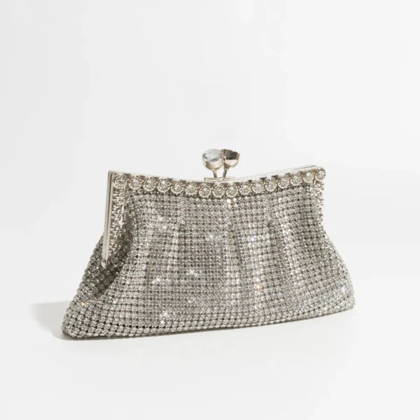 Rhinestone Chain Crossbody Purse – Stylish Beaded Evening Bag