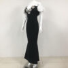 ab291280-c54c-4120-bf60-4a82ccbe5366.jpg Black Tube Top Flower Bandage Party Dress – Elegant Bodycon Style