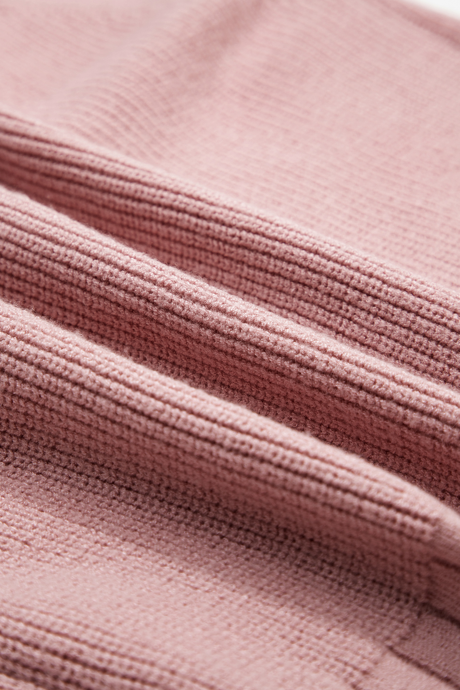 Light Pink Mixed Texture Knit Button V Neck Sweater Cardigan - Image 18