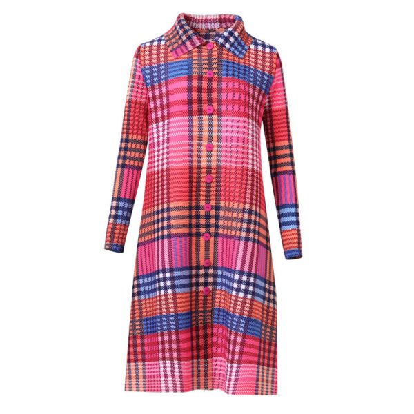 Houndstooth Print Dress – Fashionable Personality Design