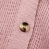 Light Pink Mixed Texture Knit Button V Neck Sweater Cardigan