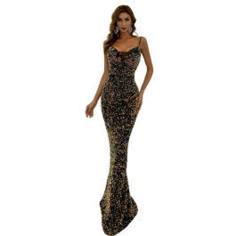 Host Party Suspender Fishtail Sequin Dress