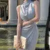 Luxury Satin Evening Dress