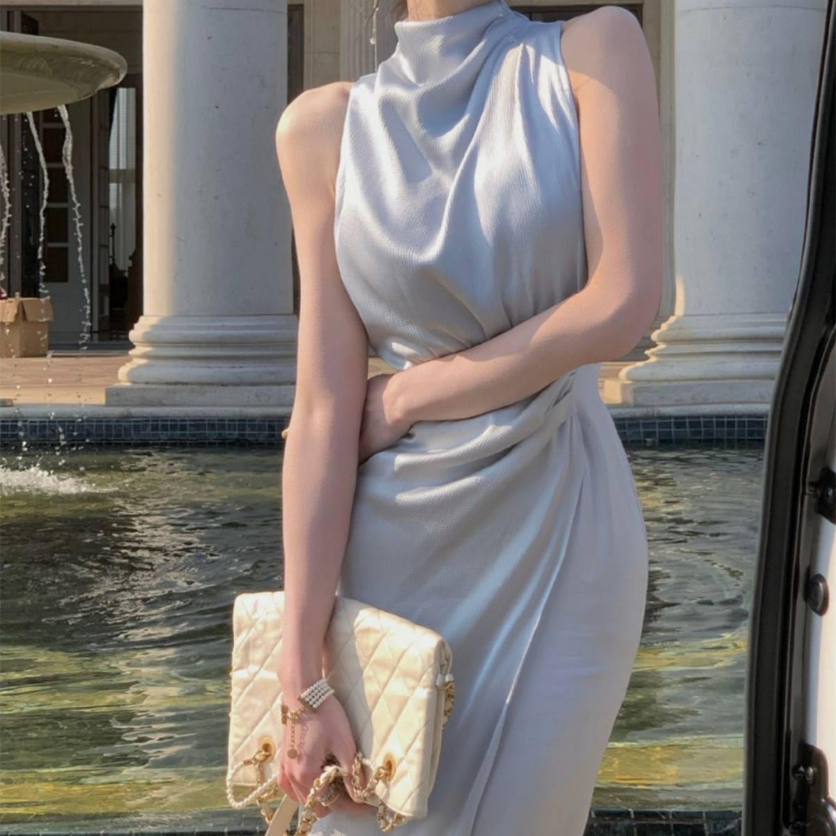 Luxury Satin Evening Dress