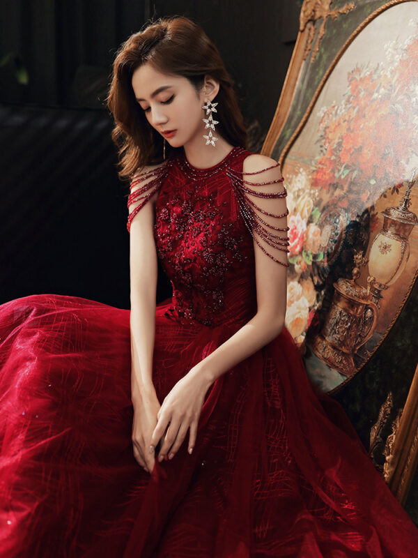 Fringe Designer Party Dress – Elegant Evening Dress for Women