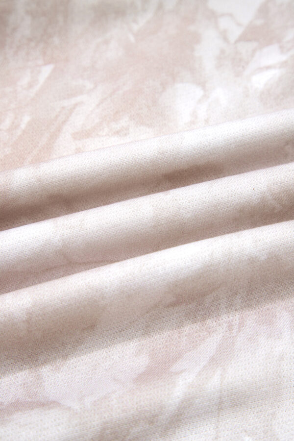 White Abstract Woodland Print Balloon Sleeve Pullover Drawstring Mini Skort Set