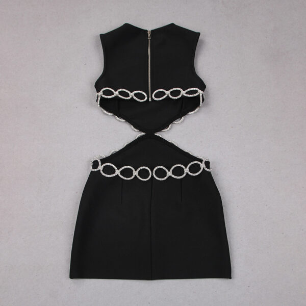 Banquet Party Hot Rhinestone Sleeveless Bandage Dress