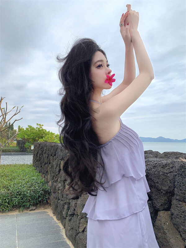 Halter Stitching Cake Fairy Dress – Elegant Women’s Design