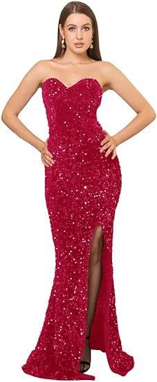 Annual Meeting Cocktail Party Host's Dress Split Fishtail Dress - Image 10