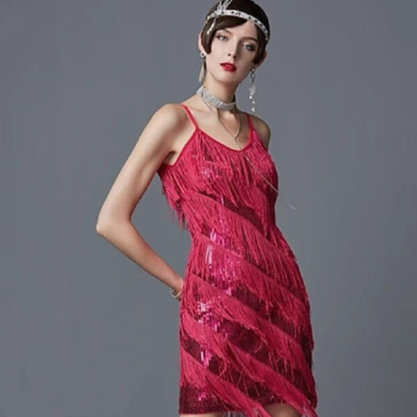 Elegant Fringe Party Vacation Dress for Women