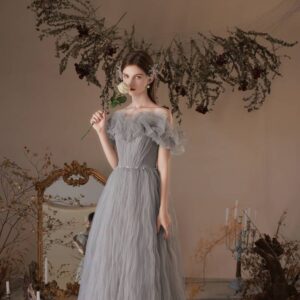 one-shoulder party dress for women elegant designer evening dress