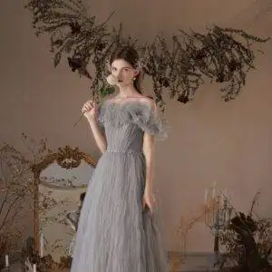 one-shoulder party dress for women elegant designer evening dress