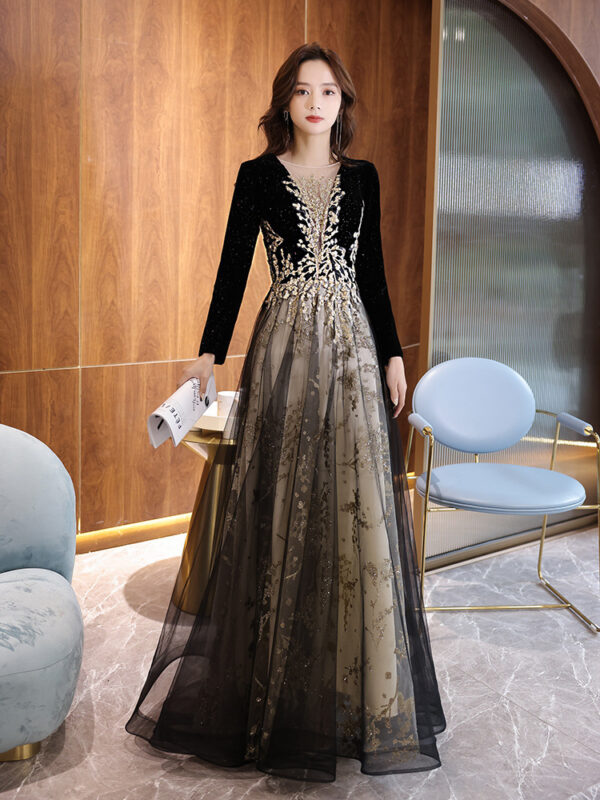 de9971e0-ff5f-4039-b841-a6bd07faab00.jpg Black Moderator Long Sleeve Annual Party Dress