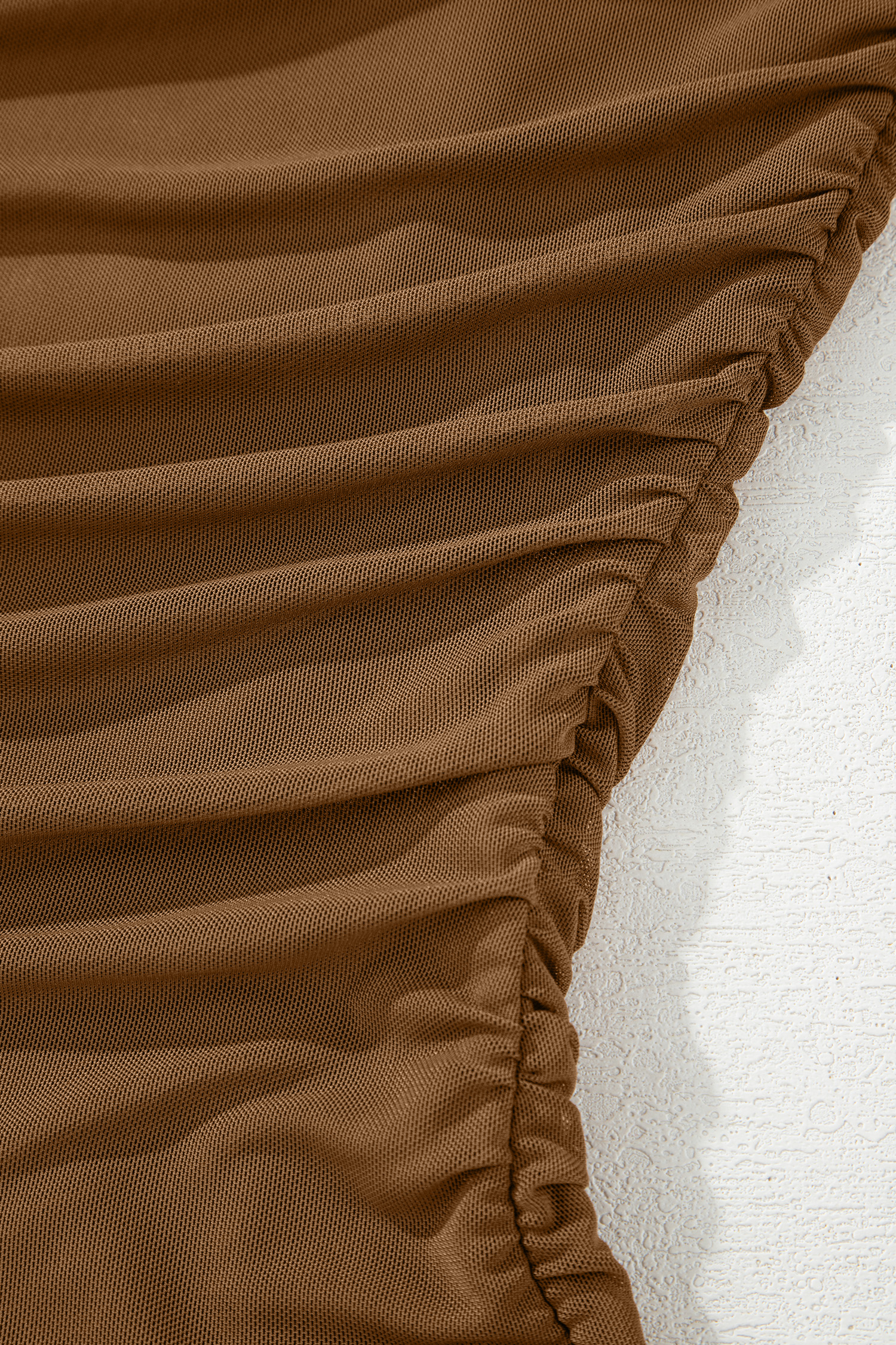 Black Sheer Mesh Patchwork High Neck Long Sleeve Top - Image 19