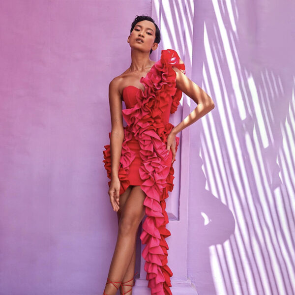 Luxury Bandage One‑Piece Dress – Elegant Birthday Party & Night Out Glam