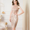 Halter sequin tassel party dress for radiant evening events