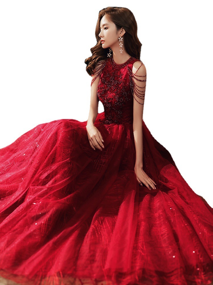 Women's Fringe Temperament Engagement Annual Party Evening Dress - Image 7