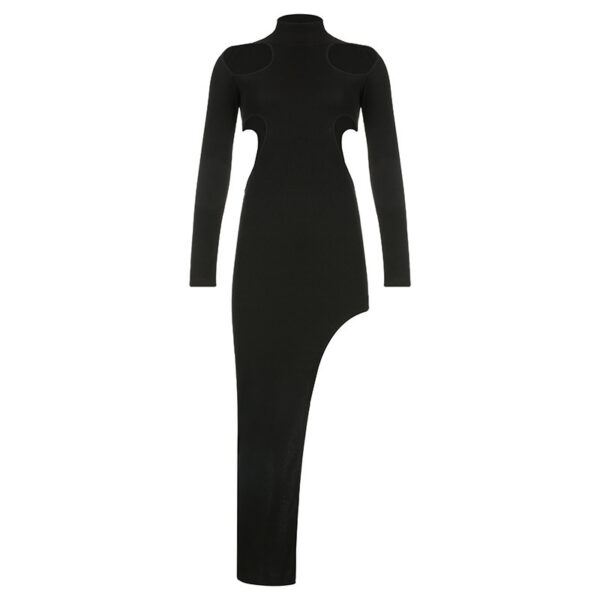 Hollow Irregular Slim Dress – Stylish Women’s Cutout Design