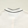 Beige Contrast Color Trim Button Down Long Puff Sleeve Shirt