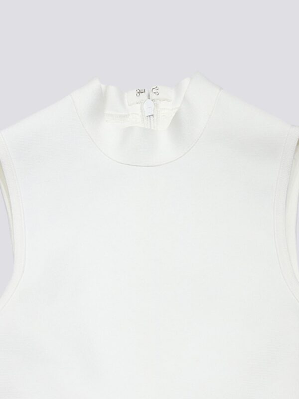 White Irregular Tassel Bodycon Prom Mini Dress