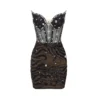Strapless Luxury Crystal Design Evening Party Clubwear