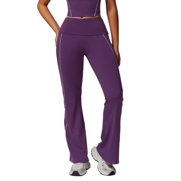 High Waist Nude Feel Yoga Pants Sports Fitness Wide-leg Casual Pants