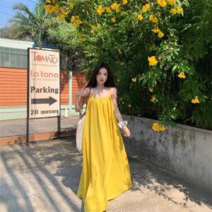 Beach Vacation Sexy Backless Strap Dress