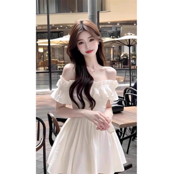 Elegant and Seductive Style with Ruffle Trim Short Sleeveless Dress