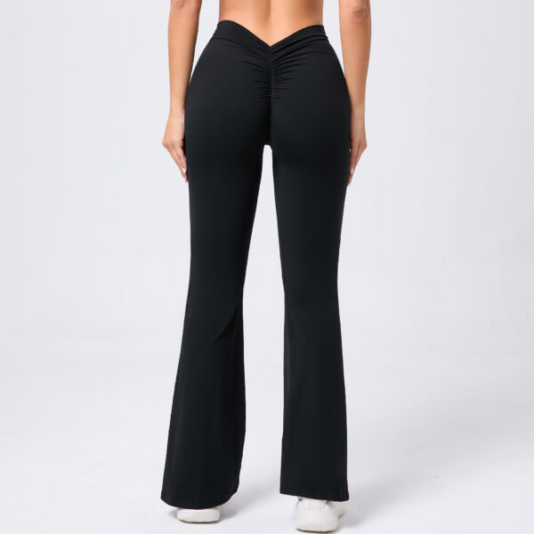Ladies' Hip Lifting Yoga V Waist Bell-bottom Pants