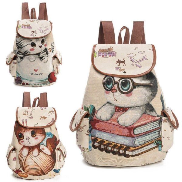 LOVELY CAT DRAWSTRING BACKPACK