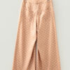 99128030-154596c7dcf55451.jpg Khaki Polka Dot Print Drawstring Wide Leg Pants