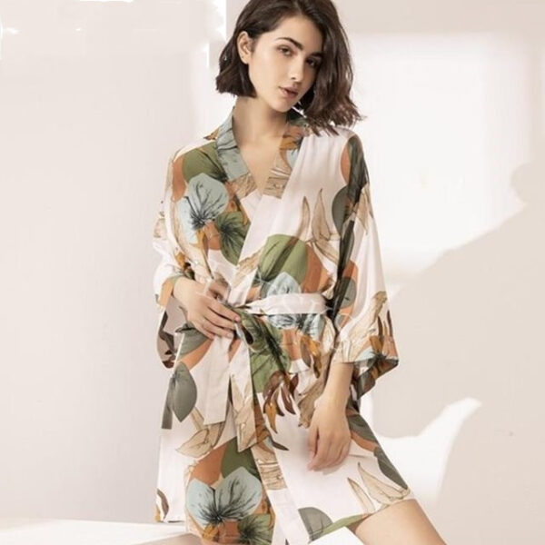 1621573288547.jpg New Sleepwear Robe Spring Thin Cotton-silk Women