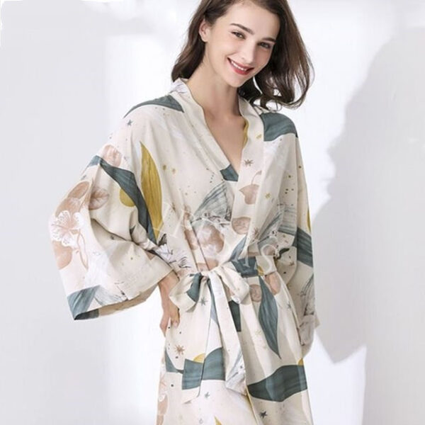 1621573288551.jpg New Sleepwear Robe Spring Thin Cotton-silk Women