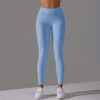 Brushed V Waist Pleated Solid Color Yoga Pants