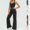 187b0ffa-8748-4e13-a667-1427e76fcdd4.jpg Womens Yoga Set V-neck Sleeveless Tops And Slim Straight Pants Summer Gym Sports Clothing