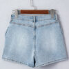 Beau Blue Bow Detail Denim Shorts with Pockets