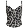Leopard Print Niche Design Chest V-neck Small Sling