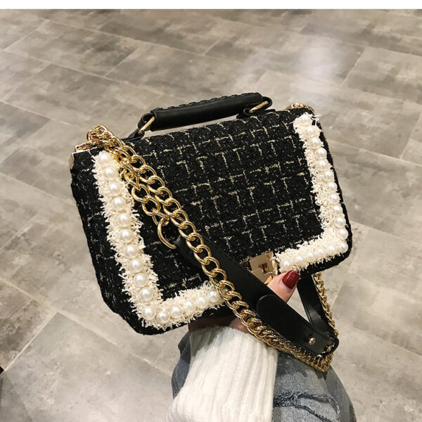 Chain bag pearl fashion small square bag