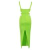 banquet suspender green bandage dress for women