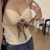 23ded893-120e-4f2e-973b-362ee690856f.jpg Womens Fashionable Bow-Knot Slim-Fit Halter Neck Camisole