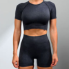 Running suit fitness suit seamless yoga shorts yoga suit