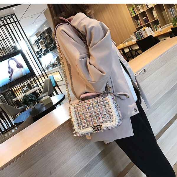 Chain bag pearl fashion small square bag