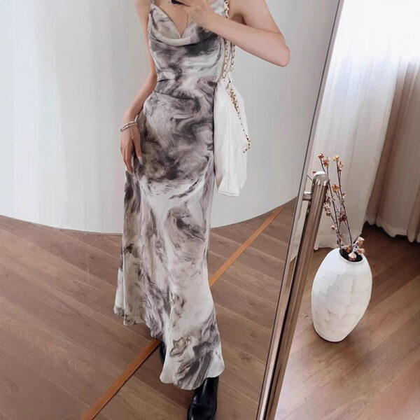 564075133 French Swing Neckline Elegant Fitted Bodycon Mermaid Long Dress