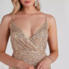 Sexy Sequined Strapless Deep V-Neck Bodycon Party Dress for Women