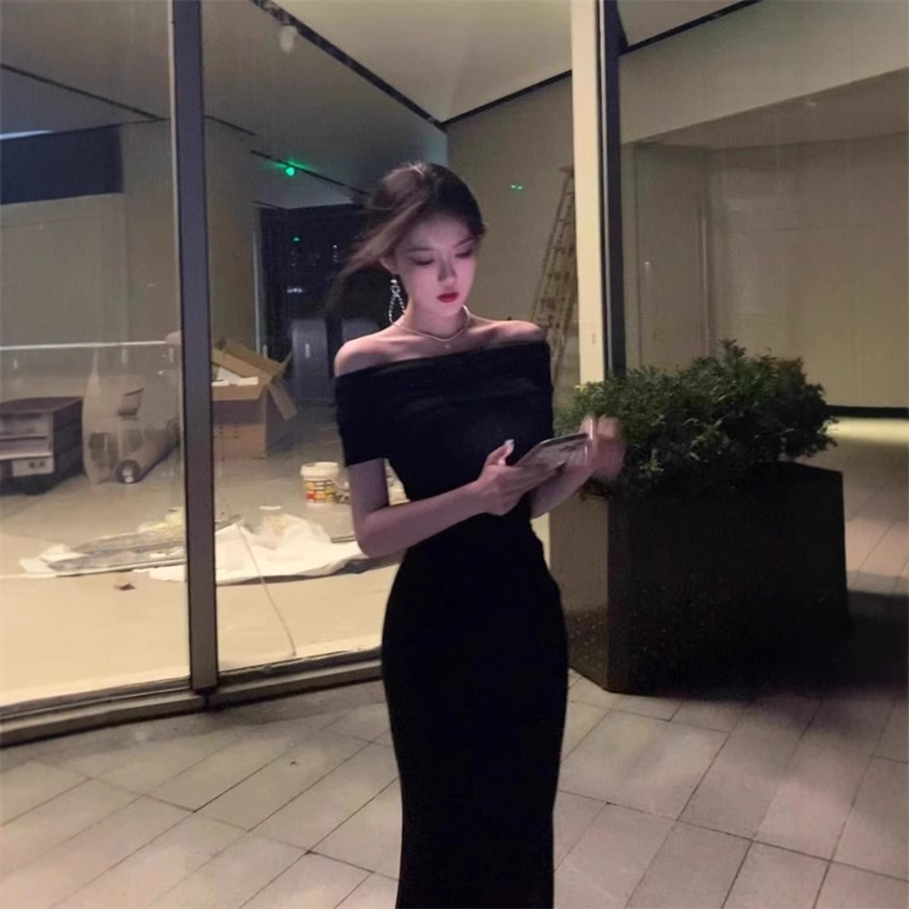 one-shoulder-elegant-slim-fit-waist-cinching-bodycon-long-dress