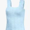 Women's Pleated Figure-flattering Square-neck Camisole