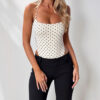 New Polka-dot Sexy Sassy Backless Bodysuit